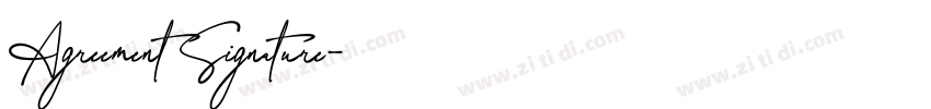 Agreement Signature字体转换